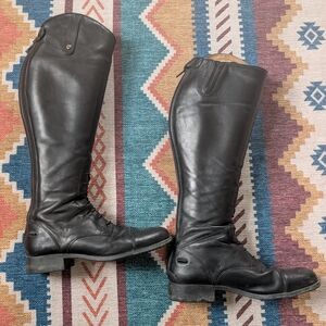 Ariat Women's Black Leather Tall Lace-Up Riding Boots